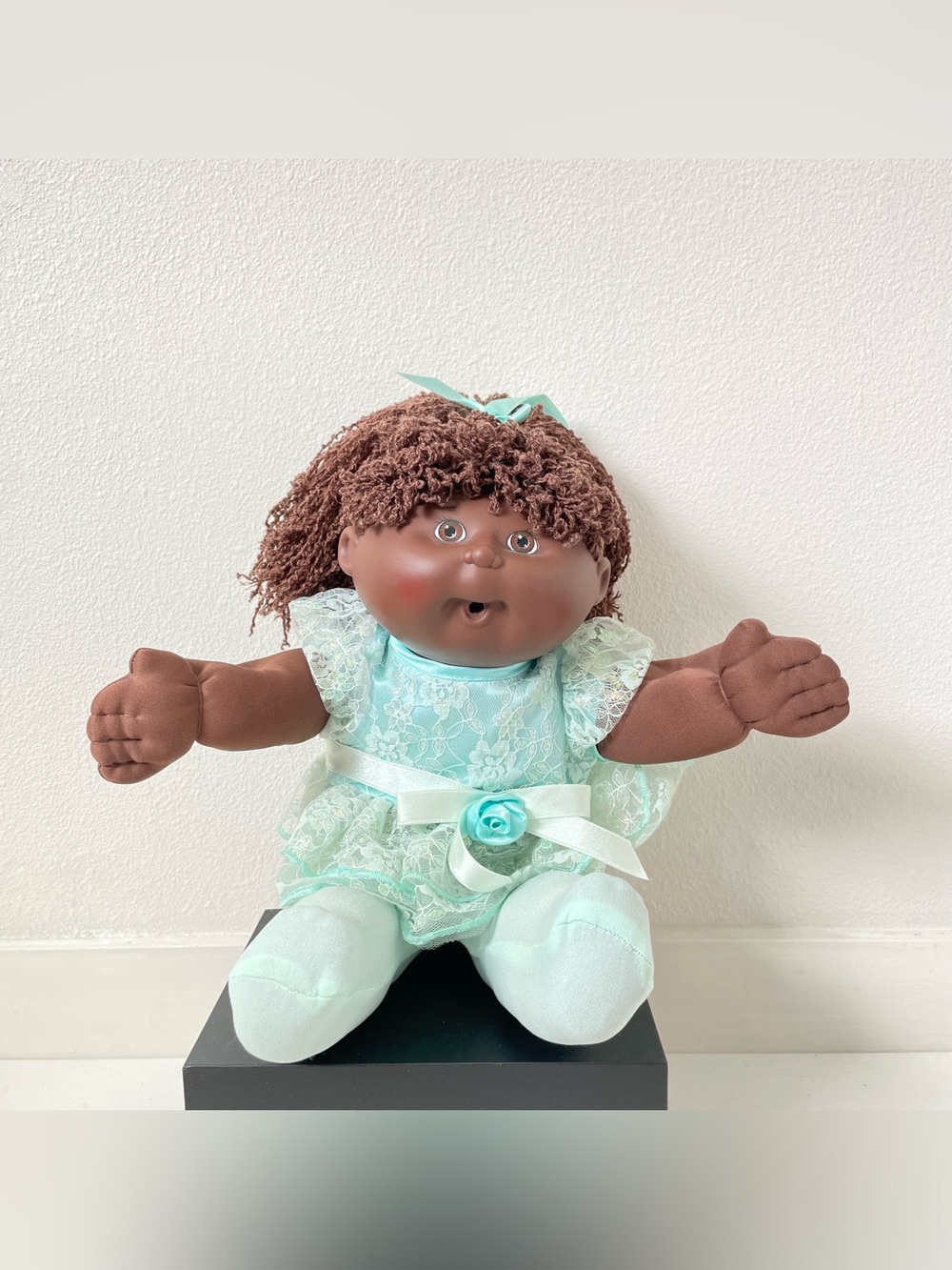 Vintage 1990 Birthday Kid Cabbage Patch Doll open mouth ~ squeeze belly